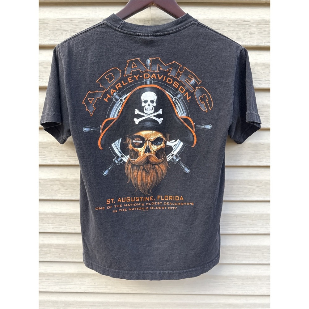 HARLEY DAVIDSON Women's Large Black Tshirt St.‎ Augustine, Florida Adamec